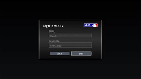 sign in mlb tv with tv provider